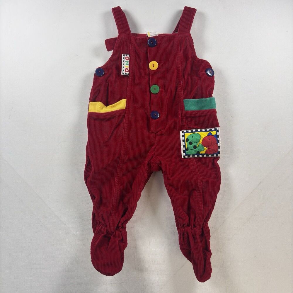 Dino 1990s Corduroy Overall Size 3-6 Months